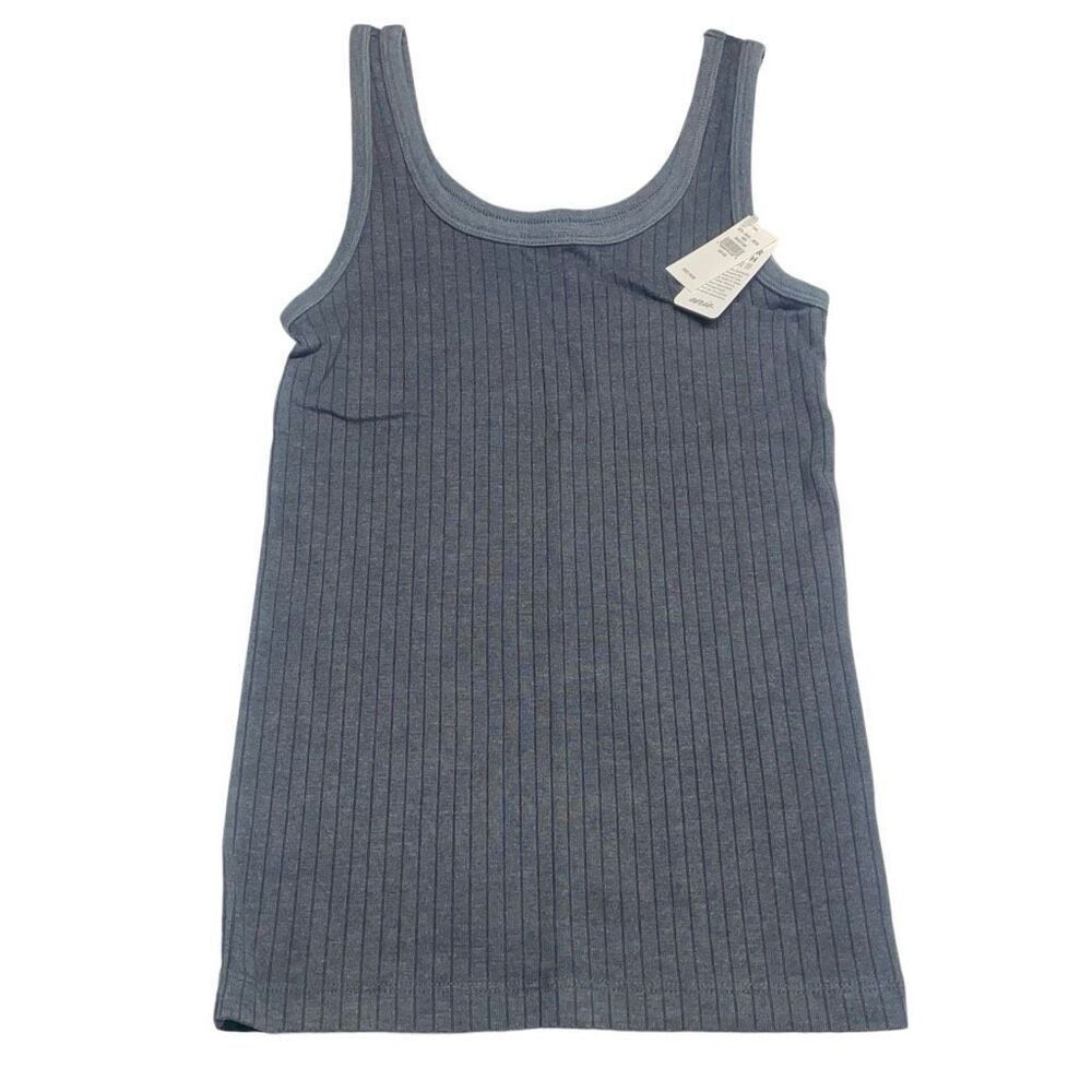 Aerie Smoke Gray No BS Wide Ribbed Double Scoop Tank N0514 - Picture 2 of 6